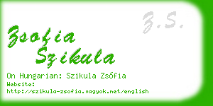 zsofia szikula business card