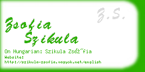 zsofia szikula business card